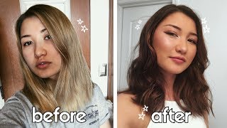 Dying My Hair Dark Brown At Home  Color Maintenance [upl. by Yaron911]