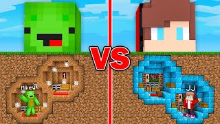 Mikey Poor vs JJ Rich UNDERGROUND BUNKER Survival Battle in Minecraft  Maizen [upl. by Adoh]