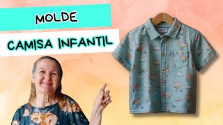 🌸 NUNCA FOI TÃO FÁCIL FAZER CAMISA SOCIAL INFANTIL MOLDE GRÁTIS [upl. by Kreager789]