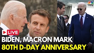 LIVE Joe Biden Macron Mark 80th DDay Anniversary in Normandy  Biden speech  Nazi Germany  N18G [upl. by Aidyn]