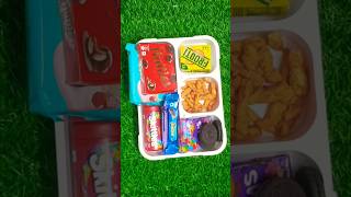 Oreo Biscuits Nutties Perk Gems Chocolate Skittles Candy KurKure amp Frooti Lunch box ideas 🥰 😋 [upl. by Gustave]