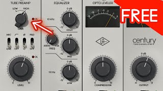 FREE UAD PLUGIN Century Tube Channel Strip VST AU AAX Tube Preamp EQ amp Compression  Limited Time [upl. by Orapma544]