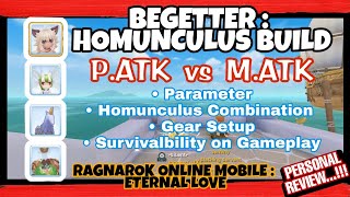 PERSONAL REVIEW BEGETTER  HOMUNCULUS BUILD  PATK vs MATK ojhansilent269 [upl. by Ecnerrot803]