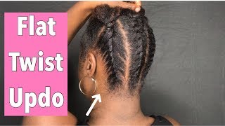 Flat Twist Updo For All Hairtypes [upl. by Oile]