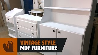 Woodworking Project  Vintage Style MDF Furniture [upl. by Ymrots320]