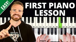 How to Play Piano Day 1  EASY First Lesson for Beginners [upl. by Endaira548]