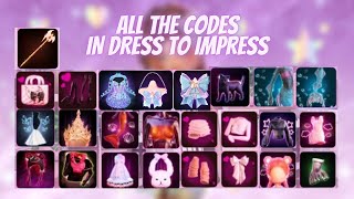 ALL CODES IN DRESS TO IMPRESS UPDATED  OUTFIT HALLOWEEN🦄⭐roblox dresstoimpress codes [upl. by Fabiano]