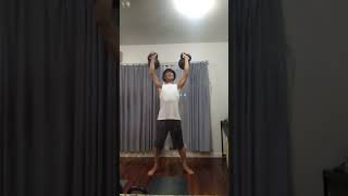 Kettlebell double push press 32kg＋32kg [upl. by Rubliw]