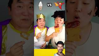 Spicy Sauce vs Yogurt sauce Emoji food Challenge  shorts [upl. by Atiuqan]