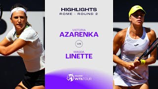 Victoria Azarenka vs Magda Linette  2024 Rome Round 2  WTA Match Highlights [upl. by Vincentia]