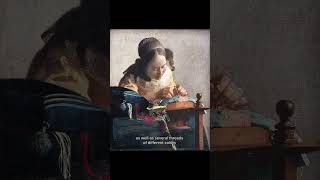 quotThe Lacemaker quot Johannes Vermeer1669–70g Canvas oil Size 245 × 21 cm Louvre Museum Paris [upl. by Ahsya]