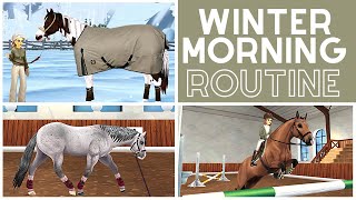 Winter Morning Barn Routine  Lessons Lunging Chores amp More II Star Stable Realistic Roleplay [upl. by Yerggoeg]