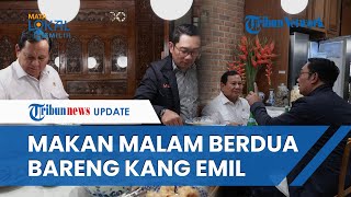 Prabowo Makan Malam Bareng Ridwan Kamil amp Diberi Oleholeh Cilok di Tengah Hangatnya Isu Cawapres [upl. by Meta]