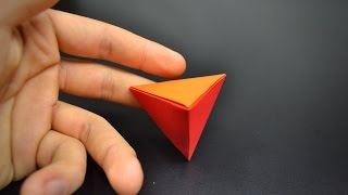 Origami Tetrahedron  Instructions in English BR [upl. by Hearn]