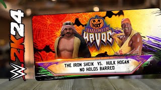 WWE2k24 Iron Sheik Vs Hulk Hogan [upl. by Laroc642]