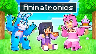 Adopted By ANIMATRONICS In Minecraft [upl. by Nythsa627]