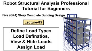 7 Complete building design in Robot Structural Analysis Professional tutorial for beginners [upl. by Westlund]