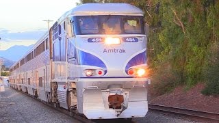 LONG AMTRAK SURFLINER TRAINS [upl. by Crockett]