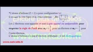 Exercice corrigé et vidéo sur la configuration électronique des deux premiers élémentsmp4 [upl. by Bonnette]