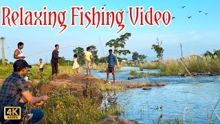 Relaxing Fishing🎣 ASMR Fishing  गांव की नदी में बंसी से मछली पकड़ने का वीडियो  Hook Fishing 🎣 [upl. by Ellehcim801]