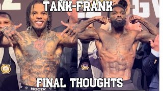 GERVONTA DAVIS FRANK MARTIN FINAL FIGHT DAY THOUGHTS BENAVIDEZGVOZDYKWHO WINS BOTH FIGHTS [upl. by Amandie]