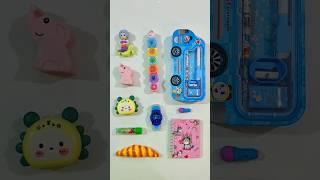 Adorable Stationery Items Pencil Box Pen Eraser Highlighter Sharpener stationery backtoschool [upl. by Bright]