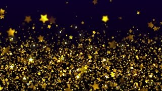 Shimmering Gold Stars  Free Stock Video Background Loop [upl. by Marte562]