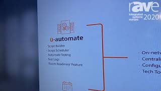 ISE 2020 Utelogy Demos Its UAutomate AutomationScripting Testing Engine for Conference Rooms [upl. by Elimac]