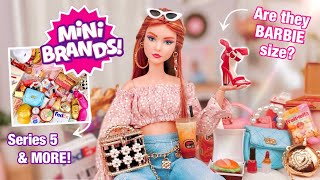 ZURU 5 Surprise Mini Brands Are They Barbie Doll Size  Series 5 Foodie Sneakers Fashion amp More [upl. by Will]