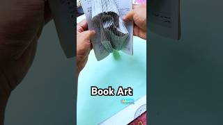 Book folding  book art  book folding art bookart bookfolding diy craft shorts artandcraft [upl. by Adnaugal395]