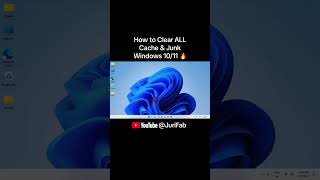 How to Clear ALL CACHE amp JUNK From Windows 11 amp Windows 10 techtutorial [upl. by Darton408]