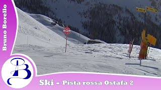 Monterosa Ski  Pista rossa Ostafa 2 Valle di Champoluc  AO [upl. by Aidaas730]