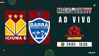 JOGO COMPLETO CRICIÚMA X BARRA  SEMIFINAIS  CATARINENSE 2024 [upl. by Natanoj]