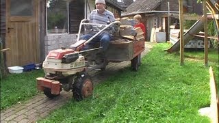 Brennholz fahren mit dem Einachser [upl. by Honebein]