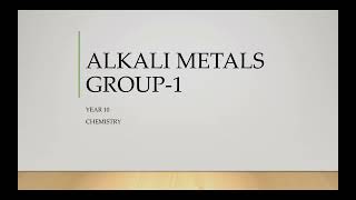 Group 1  The Alkali MetalsChemical elements properties and reactions GMS EDUCATION1 [upl. by Petersen]