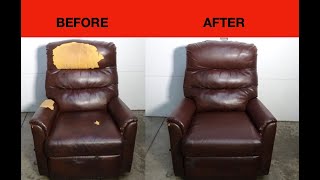 Self Adhesive Leather Patch Upholstery Repair  for Vinyl Leather Faux Leather and more [upl. by Angel106]