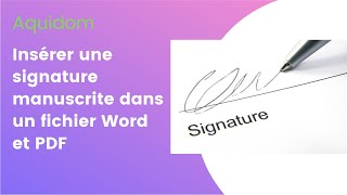 Comment insérer une Signature dans Word De la version Papier au document Numérique ✍️ [upl. by Chandless800]