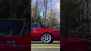 Slow Motion Wheel Spin looks CRAZY Turbo Miata LSD rear [upl. by Dirfliw632]