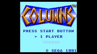 Columns Game Gear 60Hz  Intro  Attract Mode [upl. by Akinahc]