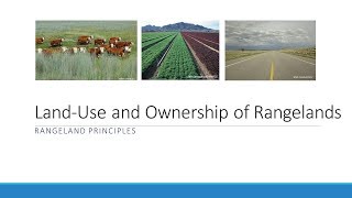 LandUse and Ownership of Rangelands [upl. by Virginia120]