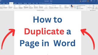 How to Duplicate a Page in Microsoft Word 2024 [upl. by Drofhsa993]