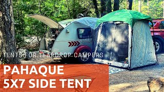 Tents for Teardrop Campers Pahaque 5x7 Side Tent [upl. by Mossberg513]