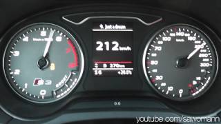 2013 Audi S3 300 HP 0100 kmh 0100 mph amp 0200 kmh Acceleration GPS Measurement [upl. by Agnesse]