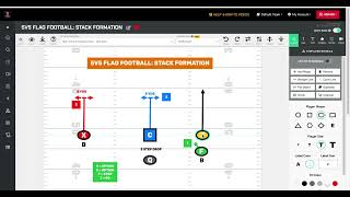 Flag Football 5v5 Stack Formation [upl. by Esac]