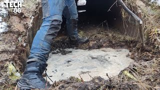 Uncocking The Culvert  Manually  Huge Amount Of Sand [upl. by Salb]