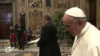 Pope Francis awards the Ratzinger Prize [upl. by Anhcar803]