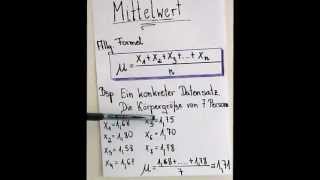 Mittelwert Standardabweichung Varianz  Teil 1 [upl. by Bettine]