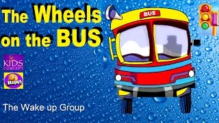 THE WHEELS ON THE BUS  with Lyrics  nursery rhymes [upl. by Athalee936]