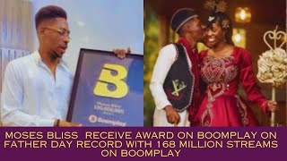 MOSES BLISS RECEIVED AWARD ON BOOMPLAY WITH RECORD 168MILLION STREAM [upl. by Able]