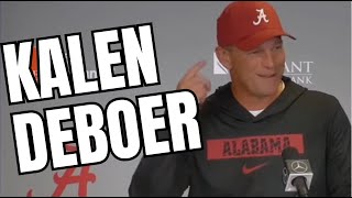 Kalen DeBoer Press Conference after Georgia  Talks Jalen Milroe to Ryan Williams 4th quarter TD [upl. by Anitsirt]